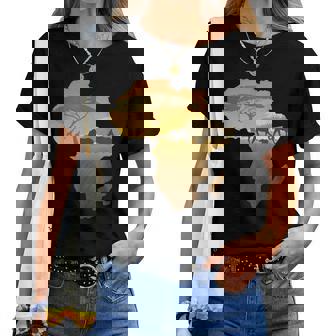 Elefantes Del Continente Africano Para Hombres Es Y Niños Camiseta de mujer - Regaloses