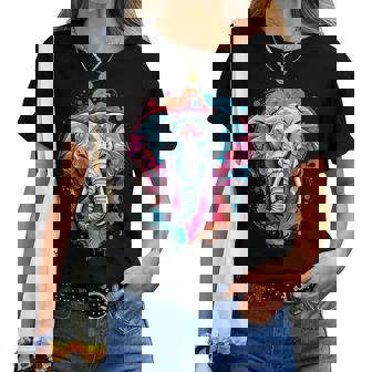 Éléphant X Fleur T-shirt femme - Cadeauxyz