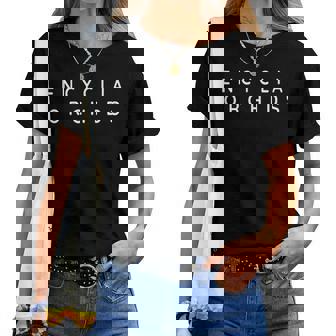 Encyclia 蘭の花 エンシクリア 蘭の花 モダンフォント レディースTシャツ - Kawaiitshirt