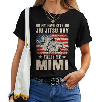 My Favorite Jiu Jitsu Boy Calls Me Mimi Mother's Day Vintage Women T-shirt - Thegiftio UK