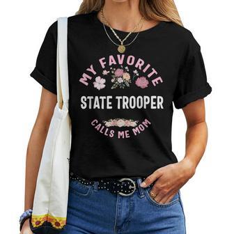 My Favorite State Trooper Calls Me Mom Mother's Day Women T-shirt - Thegiftio UK