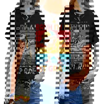 First Grade Dabbing Boy Bruh I'm In 1St Grade Student School Women T-shirt | Mazezy