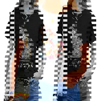 Flor Floralintage De 1978 Amante De Los Gatos Feliz 46 Cumpleaños Camiseta de mujer - Regaloses