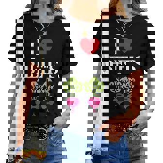 Food Humor Beetrootimpleegetable I Love Beets レディースTシャツ - Kawaiitshirt