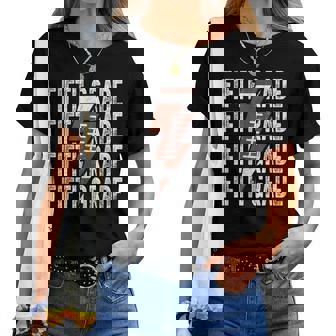 Football Fifth Grade First Day Of 5Th Grade Back To School Women T-shirt | Mazezy