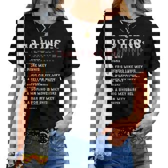 10 Things I Want In My Life ウイスキー Loves Whiskey レディースTシャツ - Kawaiitshirt