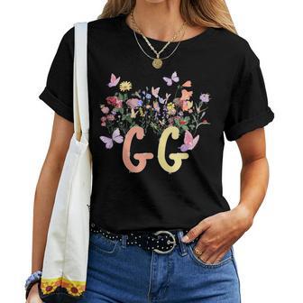 Gg Flowers Gg Grandmother Gg Grandma Women T-shirt - Thegiftio UK