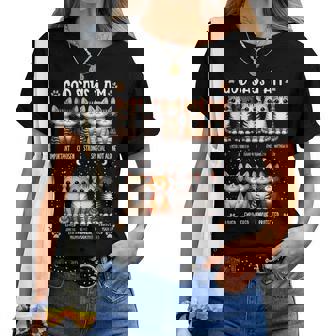 Godays I Am Christian 聖書詩 猫好き クリスチャン レディースTシャツ - Kawaiitshirt