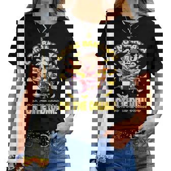 Going Bananas On The Drums 面白いドラム演奏 猿 レディースTシャツ - Kawaiitshirt