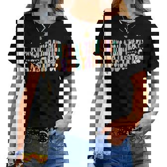 Groovy 理学療法士アシスタント デイジーフラワー レトロ Pta レディースTシャツ - Kawaiitshirt