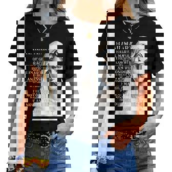 Hail Mary Blessed Mother ロザリオの祈り レディースTシャツ - Kawaiitshirt