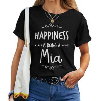 Happiness Being A Mia Special Grandma Women T-shirt - Thegiftio UK