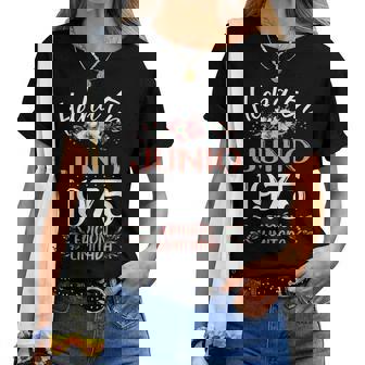 Hecha En Junio 1975 Regalo 50 Años Cumpleaños Camiseta de mujer - Regaloses
