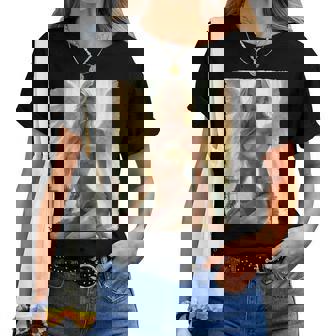 Hot Girl On 男性用 セクシーな天使の座り グランジ レディースTシャツ - Kawaiitshirt