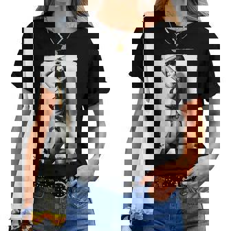 Hot Girl On 男性用 セクシー ブーティー ビキニ モデル 2 Bw レディースTシャツ - Kawaiitshirt