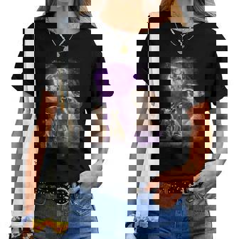 Howling At The Moon シャツ 面白いミーアキャットシャツ ミーアキャット レディースTシャツ - Kawaiitshirt