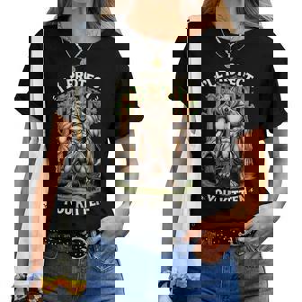 I'll Protect You Kitten Wolf Meme Joke 皮肉な女性 男性 レディースTシャツ - Kawaiitshirt