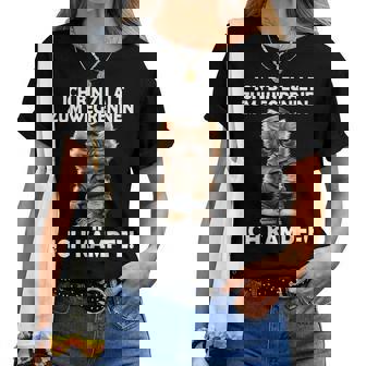 Ich Bin Zu Alt Zum Wegrennen Lustige Männer Frauen Katzen T-shirt Frauen - Geschenkecke