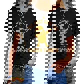 I’Ll Just Have The Chicken Tenders Dabbing Chicken Fast Food Women T-shirt | Mazezy