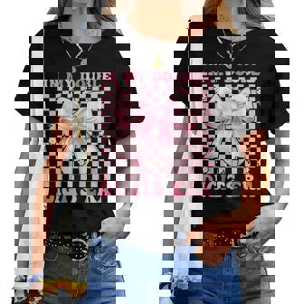 In My Double Digits Era キュートなコケットボウ 10歳の誕生日 女の子 レディースTシャツ - Kawaiitshirt