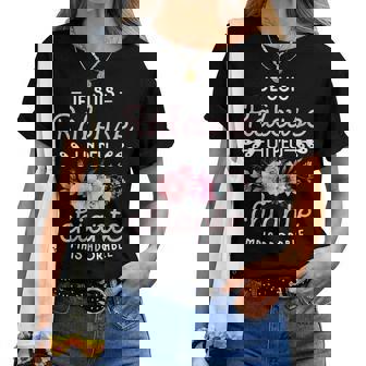 Jeuis Râleuse Un Peu Chiante Mais Adorable Cadeau Fleurs T-shirt femme - Cadeauxyz