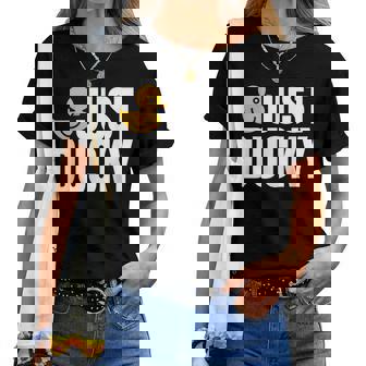 Just Duckyラバーダック レディースTシャツ - Kawaiitshirt