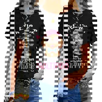 Just Mom Who Loves Her Maltipooママ レディースTシャツ - Kawaiitshirt