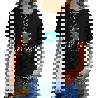 Kahvi Aika Coffee Time フィンランドの伝統 レディースTシャツ - Kawaiitshirt