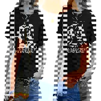 La Transplant ホワイト オールド イングリッシュグラフィック レディースTシャツ - Kawaiitshirt