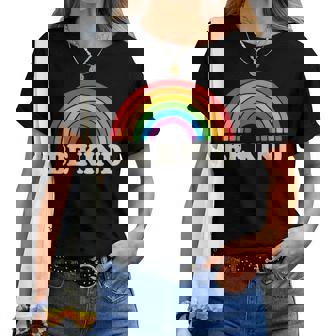 Lgbtq Be Kind Pocket Gay Pride Lgbt Ally Rainbowintage レディースTシャツ - Kawaiitshirt