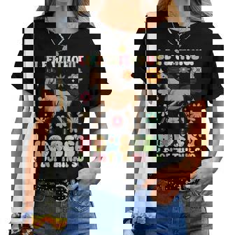 Life Without Horses グルーヴィーな乗馬 乗馬 レディースTシャツ - Kawaiitshirt