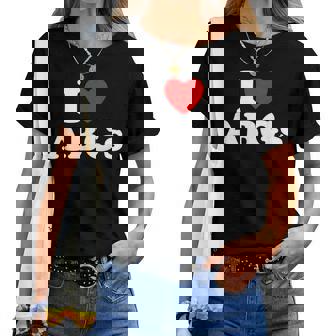 I Love Abgs I Heart Abg おもしろい アジアの赤ちゃん 女の子 恋人 レディースTシャツ - Kawaiitshirt