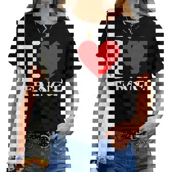 I Love France I Heart France T-shirt femme - Cadeauxyz