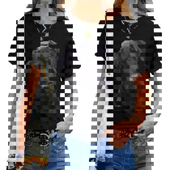 Love Is Labrador Retriever シャツ ブラック ラボ Mom Dad Dog Lover レディースTシャツ - Kawaiitshirt