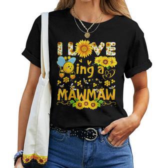I Love Being A Mawmaw Bee And Sunflowers Women T-shirt - Thegiftio UK
