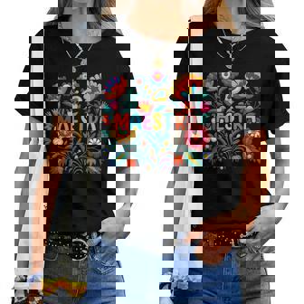 Maestra Flowers Spanish Teacher Cinco De Mayo Women T-shirt | Mazezy