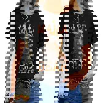 Mama Bearママベア ママベア 母の日 グリズリー ママベア レディースTシャツ - Kawaiitshirt