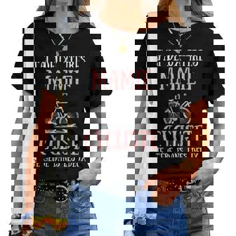 Mamie Cycliste Deux Titres Humourélo Cyclisme T-shirt femme - Cadeauxyz