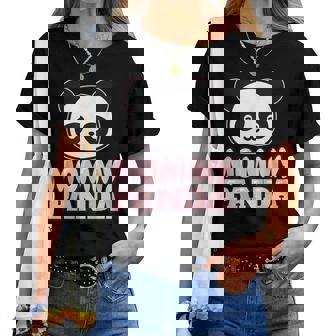 Mom Panda Bear Mother's Day Mommy Panda Women T-shirt - Seseable