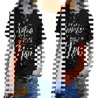 Mother's Day For Adoptive Moms Adoption Made Me A Mom Women T-shirt | Mazezy