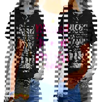 Mother's Day Blessed To Be Called Mom And Mimi Flowers Women T-shirt | Mazezy