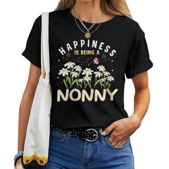 Mother's Day Happiness Is Being A Nonny Cute Women T-shirt - Thegiftio UK