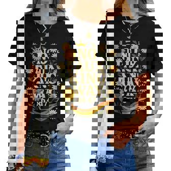 No Faux King Way 8647 Resist 70S Retro Floral Womens Women T-shirt | Mazezy