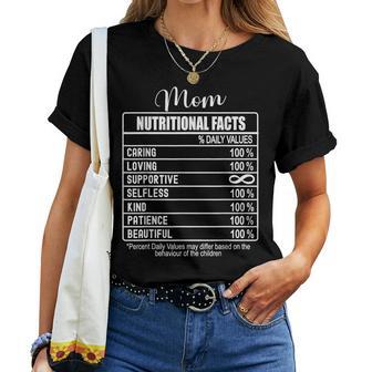 Nutrition Facts Mom Nutritional Facts Women T-shirt - Thegiftio UK