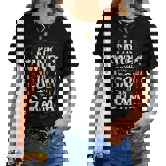 I Pair Wine With Food And Drama ソムリエ レディースTシャツ - Kawaiitshirt