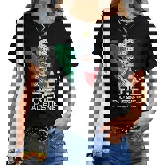 Palestine Girl Free Palestinecarfhemagh T-shirt Frauen - Seseable