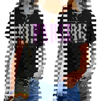 Pariskyline Tour Eiffelouvenir France Fille T-shirt femme - Cadeauxyz