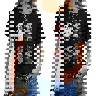 Pig Spooky Witch Boo Zombie Cute Pig Halloween Boys & Girls Women T-shirt | Mazezy