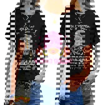 Pink Virgo Queen Black Woman With Cap Camo Its My Birthday Women T-shirt | Mazezy