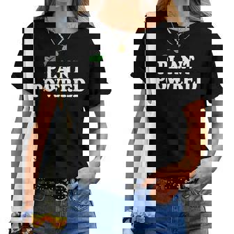 Plant Powered プラントパワー ヴィーガニズム ヴィーガン ベジタリアン レディースTシャツ - Kawaiitshirt